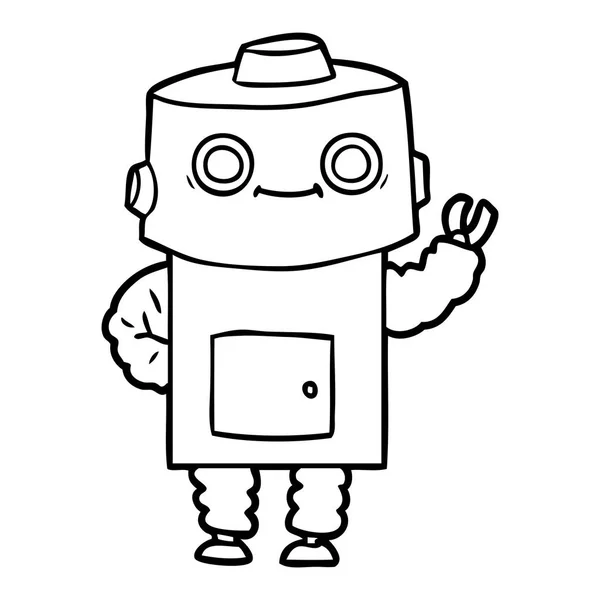 Vector Illustration Cartoon Robot — Stock Vector