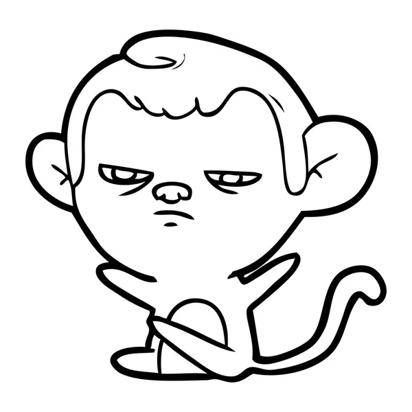 漫画猿のベクトル図 — ストックベクタ