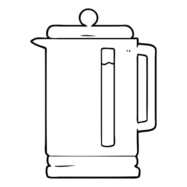 Vector Illustration Cartoon Kettle — Stock Vector