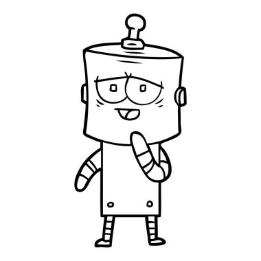 Çizgi film robotunun vektör çizimi