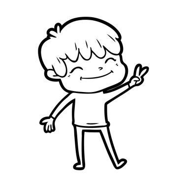 vektör çizim karikatür mutlu çocuk