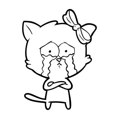 Çizgi film kedisinin vektör çizimi