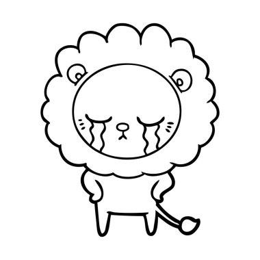 Çizgi film aslanının vektör çizimi