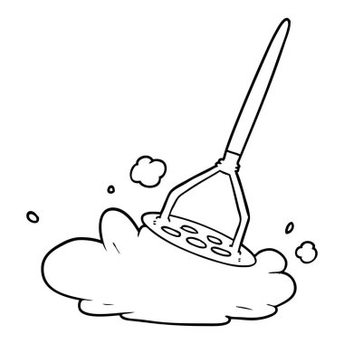 vektör çizim karikatür patates ezici