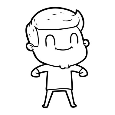 vektör çizim karikatür dostça adam