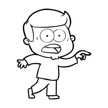 vektör çizim karikatür dostum şok