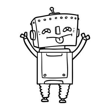 Çizgi film robotunun vektör çizimi