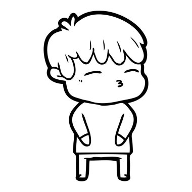 vektör çizim karikatür meraklı çocuk