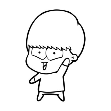 vektör çizim karikatür mutlu çocuk