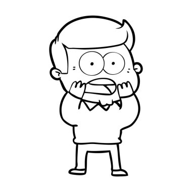 vektör çizim karikatür dostum şok