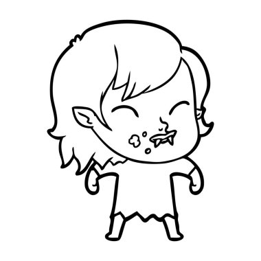 çizgi film vampir kız kanlı yanak