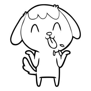 Çizgi film köpeğinin vektör çizimi