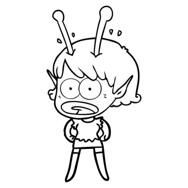 çizgi film şok uzaylı kız