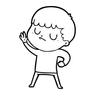  vektör çizim karikatür huysuz çocuk