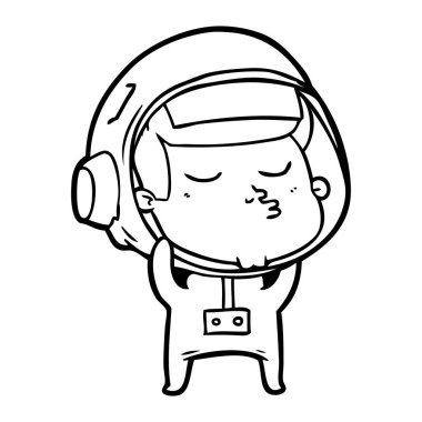  vektör çizim karikatür emin astronot