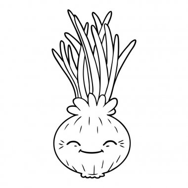 vektör çizim karikatür soğan