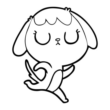 Çizgi film köpeğinin vektör çizimi