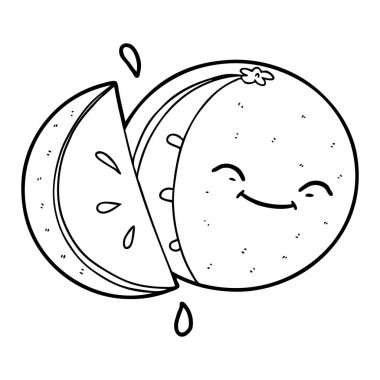 çizgi film turuncu vektör çizim