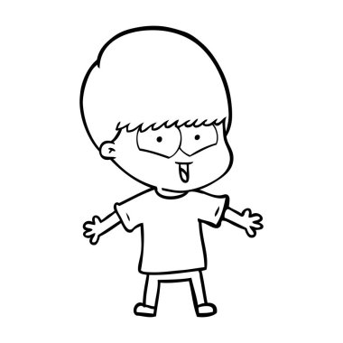 vektör çizim karikatür mutlu çocuk