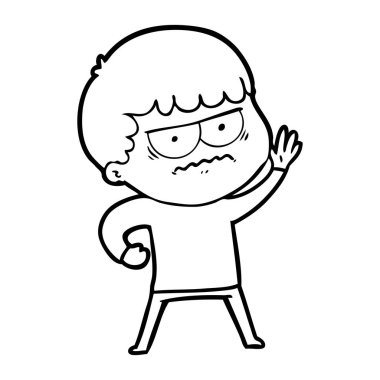 vektör çizim karikatür dostum rahatsız