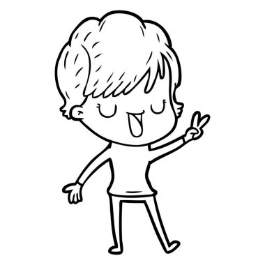  vektör çizim karikatür kadın söz