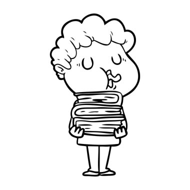  vektör çizim karikatür adam şarkı