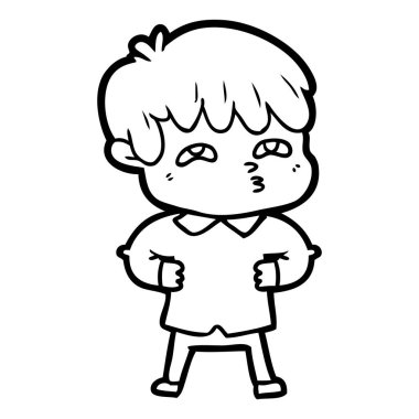 vektör çizim karikatür meraklı adam