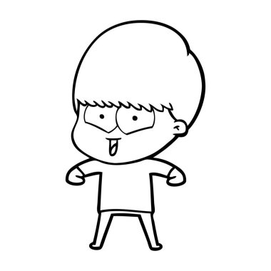 vektör çizim karikatür mutlu çocuk