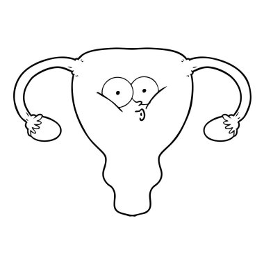 vektör çizim karikatür rahim