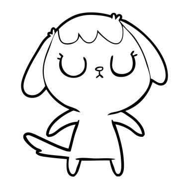 Çizgi film köpeğinin vektör çizimi