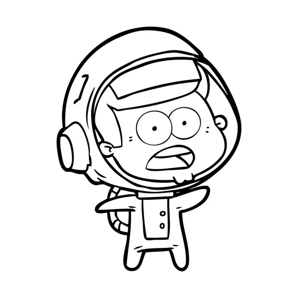 Ilustração Vetorial Astronauta Dos Desenhos Animados —  Vetores de Stock