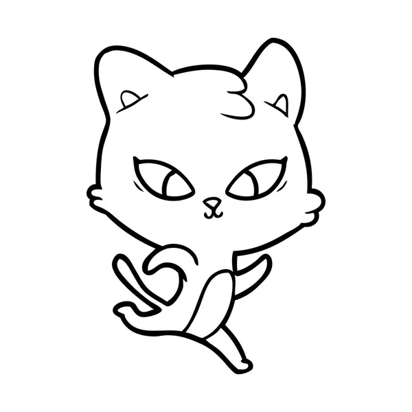 Vector Ilustración Lindo Gato Dibujos Animados — Vector de stock