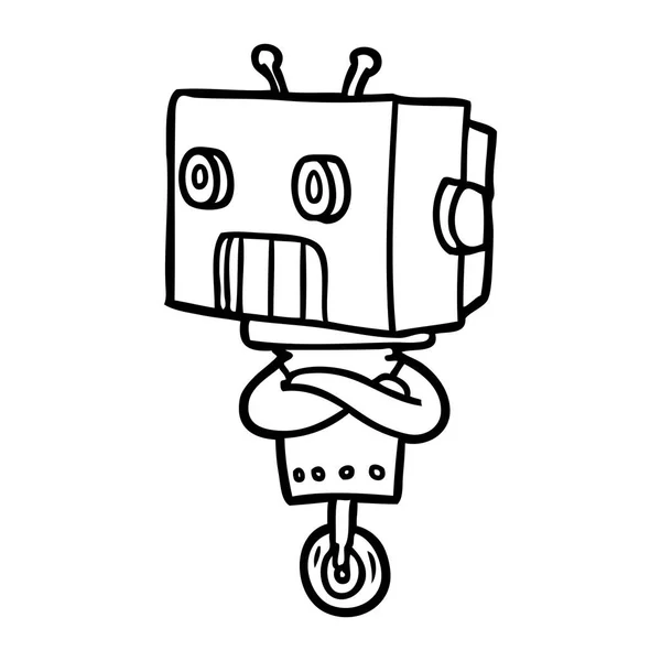 Vektor Illustration Tecknad Robot — Stock vektor