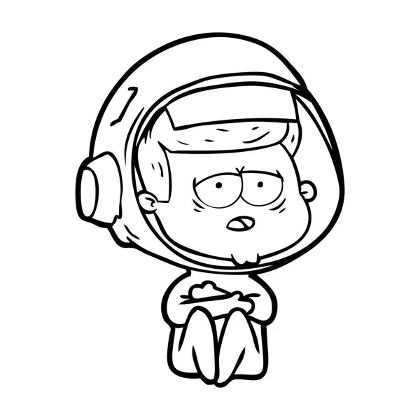 Vectorillustratie Van Cartoon Moe Astronaut — Stockvector