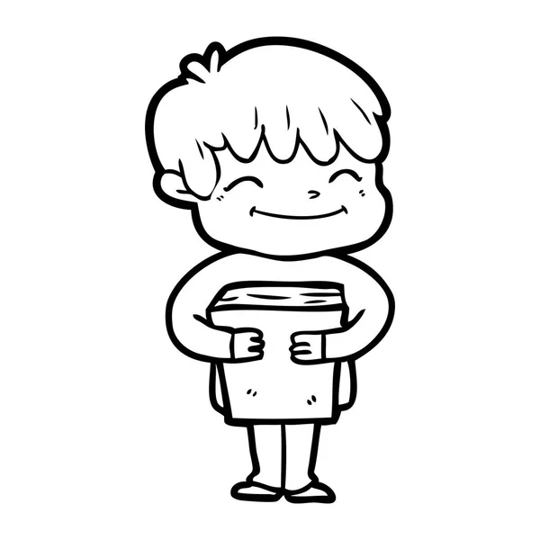 Vektorillustration Cartoon Happy Boy — Stock vektor