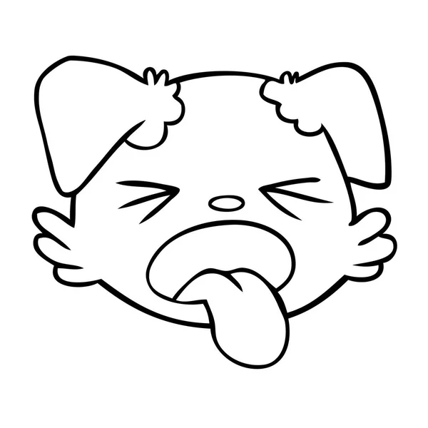 Vektorová Ilustrace Kresleného Psa Obličeje — Stockový vektor