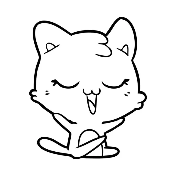 Vector Ilustración Dibujos Animados Gato — Vector de stock