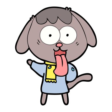 Çizgi film köpeğinin vektör çizimi