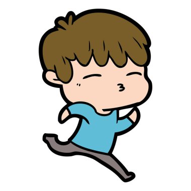 vektör çizim karikatür meraklı çocuk