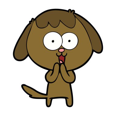 Çizgi film köpeğinin vektör çizimi