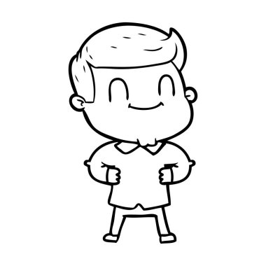 vektör çizim karikatür dostça adam