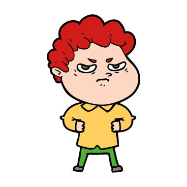 vektör çizim karikatür kızgın adam