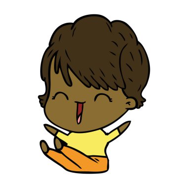  vektör çizim karikatür komik kadın