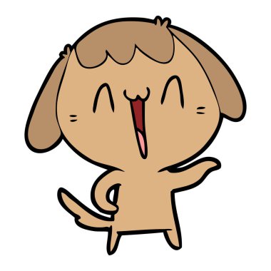 Çizgi film köpeğinin vektör çizimi