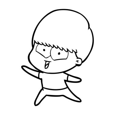 vektör çizim karikatür mutlu çocuk