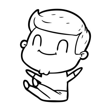 vektör çizim karikatür dostça adam