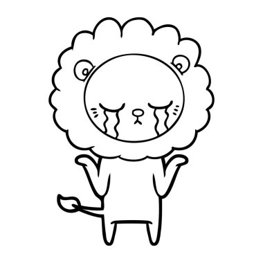 Çizgi film aslanının vektör çizimi