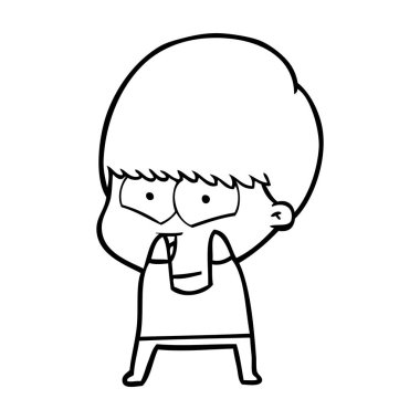 vektör çizim karikatür mutlu çocuk