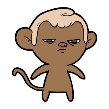 Çizgi film maymununun vektör çizimi