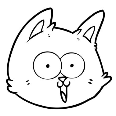 vektör çizim karikatür kedi yüz